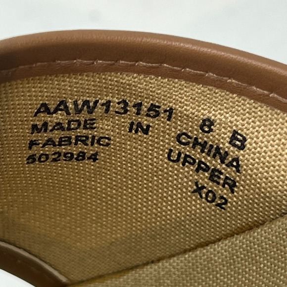 Ralph Lauren Matty Sandals Camel Signature Fabric Beige Women's Size 8B VTG NEW - Picture 9 of 15